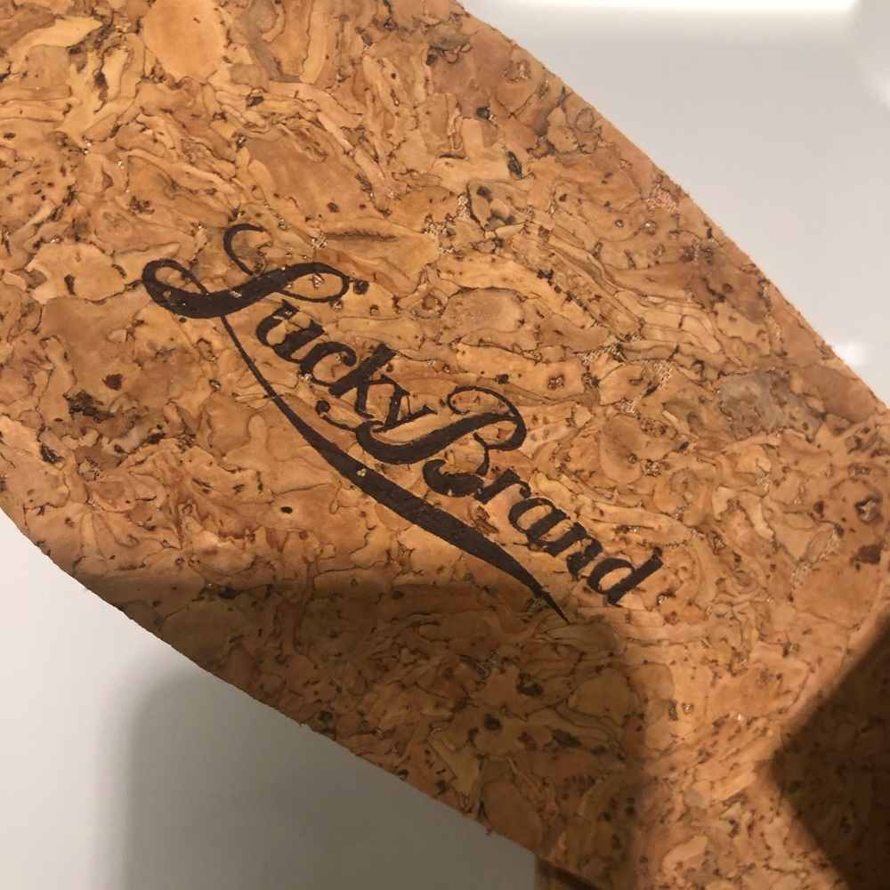 LUCKY BRAND Cork Suede Wedge Sandals - Picture 12 of 14